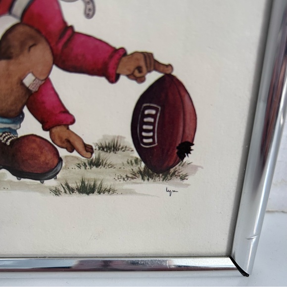 Arthur A. Kaplan Co. Framed Litho Print Cartoon Sport Kid 1978 - Picture 4 of 5